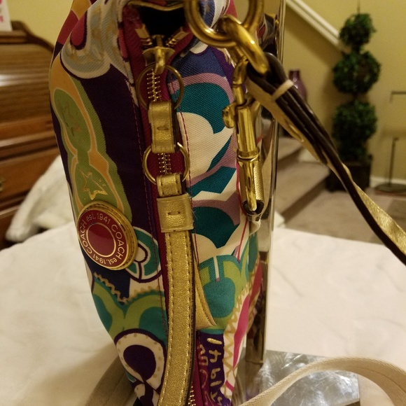 🍃MINT🍃Coach🌺Poppy Pop C Graffiti Crossbody - Picture 6 of 7